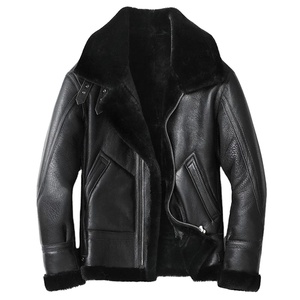 Wholesale Price Sheepskin Fur Coat MensB3 Bomber <b>Jacket</b> <b>Men</b> Shearling <b>Aviator</b> Pilot Bomber Fur <b>Leather</b> <b>Jacket</b> 2026 - Product Image 1