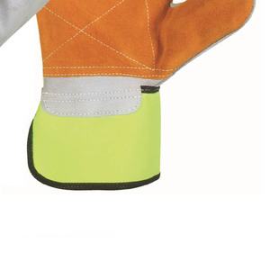 Gants de gréement durables à double paume de 5mil/6mil d'épaisseur Gants de travail en cuir antistatiques et antichimiques avec manchette renforcée - Product Image 3