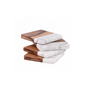 ชุดที่รองแก้วไม้รูปลูกบาศก์หกชิ้นที่รองแก้วเครื่องดื่มกาแฟส่วนบุคคล - Product Image 2