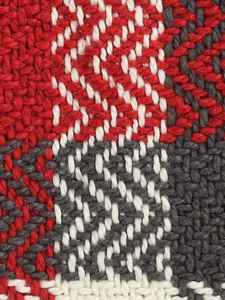 Plaid rayé classique rouge, noir et blanc en gros, franges, mélange de coton doux, tissé, résistant aux plis, décoration d'intérieur, canapé, lit - Product Image 3