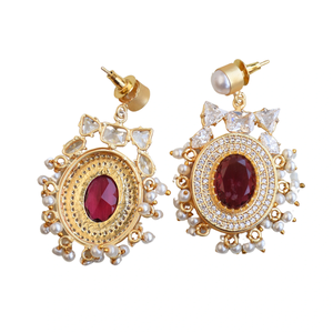 ชุดต่างหูเซอร์โคเนียเครื่องประดับแฟชั่นคุณภาพสูงดีไซน์เนอร์ต่างหูห้อยแฟชั่นแบบยาวเครื่องประดับคุณภาพระดับพรีเมียม - Product Image 3