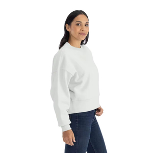Sweat-shirt personnalisé pour femme en polaire d'hiver, séchage rapide, 100 % coton, épaules tombantes, style streetwear, anti-boulochage, respirant - Product Image 3
