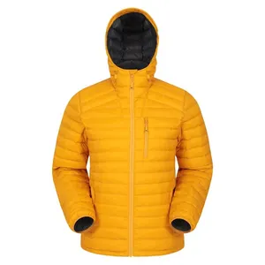Jaket hoodie pria, pakaian pria kustom kualitas baik, jaket Puffer musim dingin, mantel terisolasi, jaket salju
