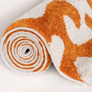 Alfombra decorativa Netline Home Joli Doodle naranja y blanca - Product Image 6