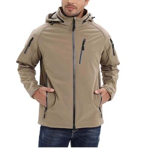 Best Selling Coat Clearance <b>Men's</b> <b>Lightweight</b> Canvas Soft Shell Hooded Tactical <b>Jacket</b> Outdoor Windbreaker Waterproof <b>Rain</b> - Product Image 2