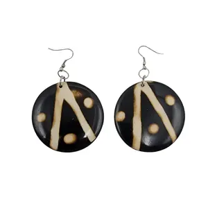 ต่างหูเรซินอีพ็อกซี่สุดหรูสำหรับผู้หญิงดีไซน์ทันสมัยพร้อมรูปแบบศิลปะลายดอกไม้สำหรับเครื่องประดับสไตล์รัก - Product Image 6