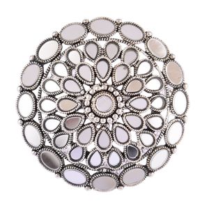 Anillo de dedo ajustable de piedra de cristal oxidado antiguo de plata al por mayor indio para Boda nupcial y joyería de fiesta - Product Image 1