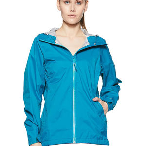 Veste coupe-vent pour femmes en gros Veste coupe-vent et imperméable 100% polyester Impression de logo sur mesure - Product Image 1