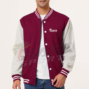 แจ็กเก็ตเบสบอลสำหรับผู้ชายแจ็คเก็ตเลตเทอร์แมนดีไซน์ปกตั้งออกแบบโลโก้ได้ตามต้องการ - Product Image 2