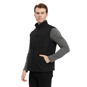 Chaleco de Trabajo Unisex Personalizado con Cierre de Cremallera, Impermeable y Cortavientos, Tejido de Poliéster de Alta Calidad, Relleno de Algodón, Sin Mangas, 220g, 4 Bolsillos - Product Image 3
