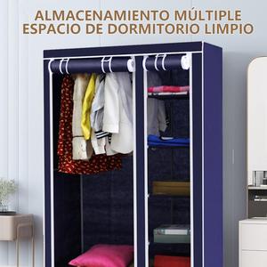 Guardarropa armadio armatibile Portatil Blanco con Tela y Cortina - Mueble Organizador Perchero - Product Image 2