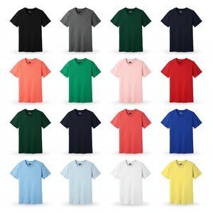 T-shirt Uni à Manches Courtes pour Homme Imprimé sur Mesure à Col Rond 60% Coton 40% Polyester Anti-Odeur Traitement Adoucissant au Silicone Jersey 180 GSM - Product Image 2