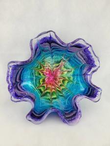 Bol en résine artisanal moderne et artistique avec motif, de qualité alimentaire, décoration de luxe pour la maison, surface intérieure lisse, faible coût - Product Image 2