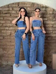 Overstock Apparels Ladies Skinny Denim Cotton Stretch Jean Bangladesh Stock Pantalones de mujer Moda Baggy 6 Pocket - Product Image 3