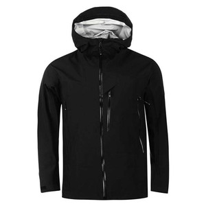 Vestes de pluie coupe-vent imperméables en Polyester pour hommes avec fermeture éclair avant et fermeture éclair sur les deux côtés avec couleur noire de haute qualité - Product Image 1