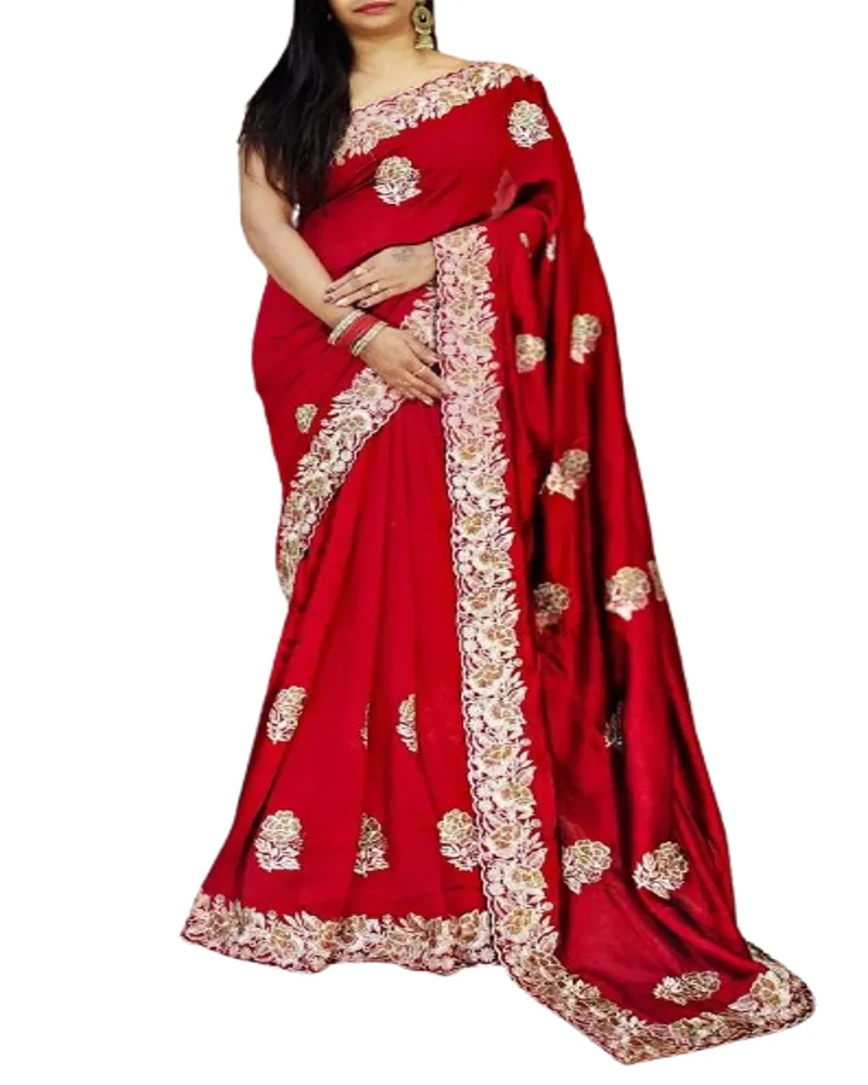 بنارسية الحرير جودة ممتازة الهندية أنيقة تبدو ملابس حفلات بسعر الجملة الساري Wirh جميلة نسج
