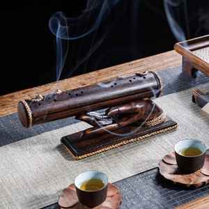 Classic Design Eco Friendly Durable <b>Wooden</b> Religious Indian Incense <b>Burner</b> with Ash Catcher <b>for</b> Home Zen Decoration - Product Image 6