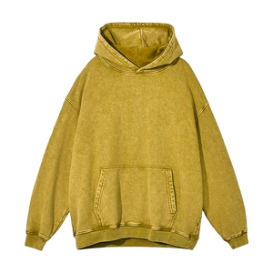 Sudadera con capucha lavada con ácido personalizada de alta calidad, jersey de hombro caído de peso pesado de algodón, Sudadera con capucha lavada con ácido, ropa de calle para hombres - Product Image 6