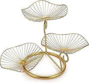 Vantage Panier de rangement moderne pour fruits, avec revêtement en poudre dorée, pour la décoration de la maison et la cuisine, utilisation pour les fêtes - Product Image 6