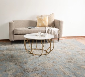 Table de meubles de style royal Table basse de présentation en marbre blanc Présentoir de salon Table centrale personnalisée pour la maison - Product Image 4