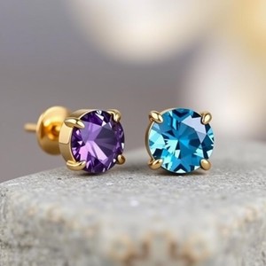 ต่างหูเงินสเตอร์ลิง925หรูหรานาโนสีฟ้าบุษราคัมชุบโรเดียมสไตล์คลาสสิกที่สมบูรณ์แบบของขวัญวันเกิดงานแต่งงานสำหรับผู้หญิง - Product Image 2