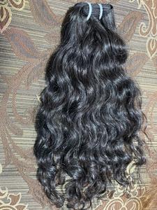 Temple indien Ondulés Bouclés Style Brut Non Transformés Trame de Cheveux Bundles Couleur Naturelle Extensions de Cheveux En Gros Approvisionnement En Vrac - Product Image 5