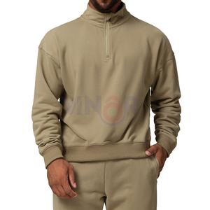 2025 nouveauté hommes demi fermeture éclair sweat coupe régulière séchage rapide conception personnalisée avec broderie 3D bonne qualité prix - Product Image 3