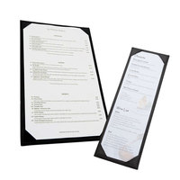 Kulit papan menu Restoran mewah cetak emas logo kustom kustom