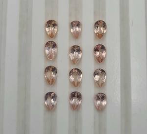 Morganite naturelle certifiée IGI coupe poire pierre précieuse en vrac 3*5-6*8 MM pierre précieuse rose pour la fabrication de bijoux - Product Image 2