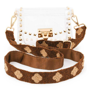 Sangle de broderie perlée réglable à la main pour sacs de créateurs Sangle de sac de perles de rocaille de mode perlée pour sac à main artisanal - Product Image 3