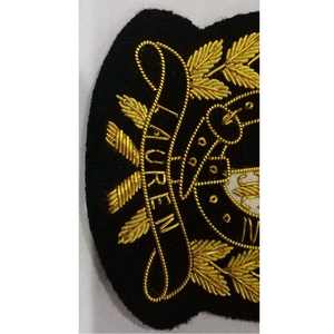 ตราสัญลักษณ์เสื้อเบลเซอร์แบบยุทธวิธี ปักมือด้วยด้ายทอง งานฝีมือแบบ OEM พร้อมตัวล็อคแบบผีเสื้อ ดีไซน์หรูหราสั่งทำพิเศษ - Product Image 5