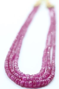 Tự nhiên mozok <span class=keywords><strong>Ruby</strong></span> mặt rondelle Vòng cổ 3 sợi đính cườm với đá quý lỏng lẻo - Product Image 5