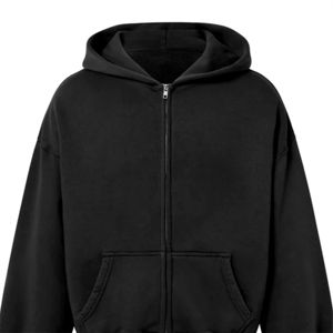 Meilleure vente 100% coton solide blanc saison d'hiver blanc sweat à capuche thermique hommes recadrée à capuche blancs - Product Image 6