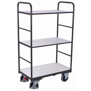 Variofit ESD <b>Shelf</b> Cart with High Load Capacity 250 Kg Steel Material Solid Rubber Tyres Electric - Product Image 1
