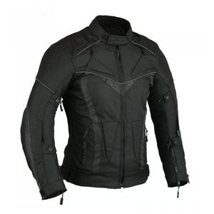 Chaqueta deportiva de cuero de piel de oveja para hombre, chaqueta de lona para carreras de motos con cuello levantado, venta al por mayor - Product Image 1