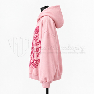 Sudadera con Capucha Oversize para Mujer, Diseño de Personajes Bordados, Estilo Casual Urbano, Logotipo Frontal, Tejido de Algodón, Estilo Otoñal - Product Image 4