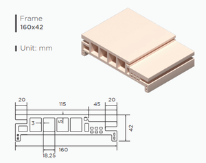 Marco de Puerta de Madera y Plástico Compuesto Dewoo 100 125 160 200 240mm Impermeable para Puerta Interior - Product Image 6
