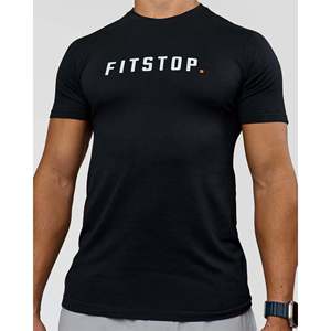 เสื้อยืด Fitstop AeroFLX+ ทรงเข้ารูปไร้ตะเข็บ สีดำ ผลิตจากผ้าฝ้ายพรีเมียมผสมใยไผ่ - Product Image 4
