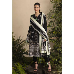 Ensemble de costume en tissu brodé pour femmes, 3 pièces, avec dupatta en mousseline brodée PM-62005 - Product Image 6