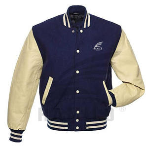 2022 grande taille hommes hiver université collège vestes Logo personnalisé Baseball veste plaine lettres fourrure en gros blanc en cuir veste - Product Image 1