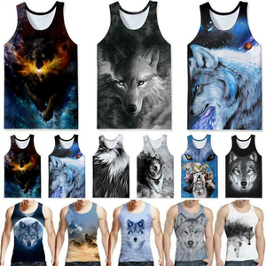 OEM Sublimation Breathable Quick Dry Sweat Absorbent <b>Mens</b> Tank Tops Gym <b>Singlets</b> Custom Logo Cotton Polyester - Product Image 6