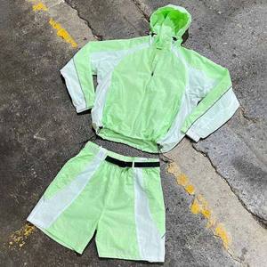 Top Quality Fitness Long Sleeve Training <b>Men</b> Fashion Sport Zip up Hood Windbreaker <b>Tracksuit</b> <b>Shorts</b> Sets Wholesale HIGH STREET - Product Image 5