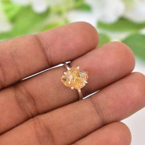 แหวนพลอยซิทรีนสีเงินสเตอร์ลิงสำหรับเด็กผู้หญิงขนาด6สำหรับเป็นของขวัญปีใหม่วง925 - Product Image 6