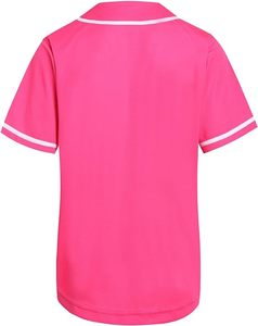 Camiseta de Béisbol MICR@TECH SPORTS, Lisa, con Botones, Manga Corta, con Ribete, Uniforme de Equipo, Color Personalizable - Product Image 2