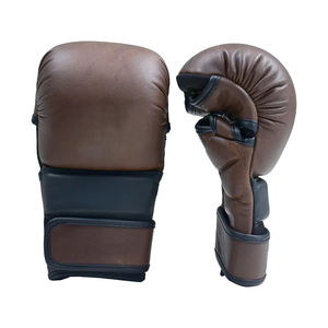 Guantes de Sparring de MMA para Entrenamiento de Artes Marciales y Boxeo, Transpirables, Ligeros, Antideslizantes, con Cierre, Unisex, de Cuero PU - Product Image 1