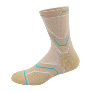 <b>Men's</b> Athletic <b>Socks</b> <b>White</b> Red Blue Geometric Pattern Knitted Breathable Sports Crew <b>Socks</b> Summer - Product Image 5