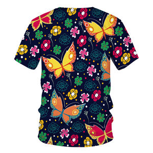 Dernier style de vêtements décontractés pour femmes 100% coton T-Shirt haute qualité Crop Fit doux et pas cher vente en ligne motif 3D - Product Image 6