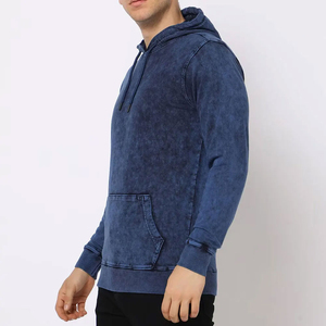 Logo personnalisé de haute qualité sweat à capuche vintage lourd pour hommes en coton éponge délavé à l'acide sweats à capuche pour hommes - Product Image 2
