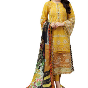 97 nouvelle chemise en mousseline de soie indienne pakistanaise brodée lourde robe de soirée en soie fabriquée à la main - Product Image 1