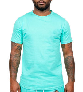 Camiseta deportiva de manga corta con estampado de transferencia de sublimación sólida de algodón personalizado de alta calidad para hombre - Product Image 1